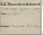 Etiketten zu Gold (NHMW-MIN-Aq661)